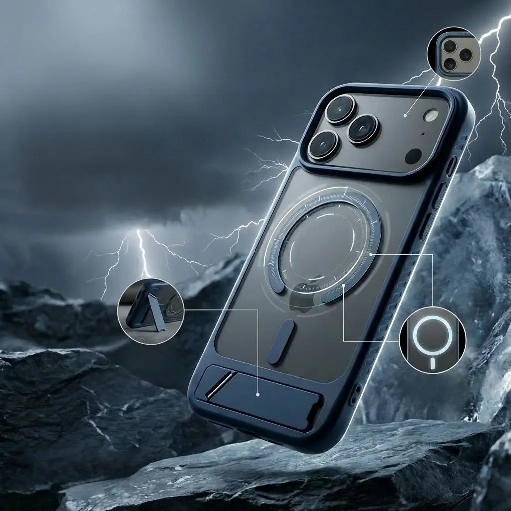 Relanet OptiCase cover med MagSafe- og magnetic-kompatibilitet og ekstra stød- og kantbeskyttelse.