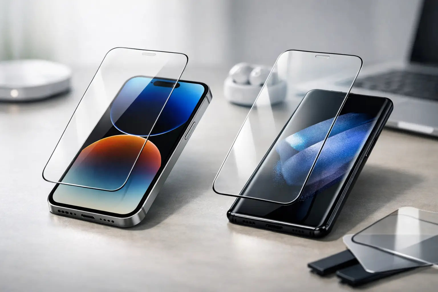 Guide til skærmbeskyttelse til iPhone og Samsung